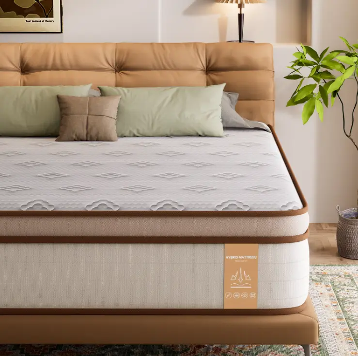 NNSNG 12" Full Size Hybrid Mattress, Luxury Comfort Mattress with Gel Memory Foam, Fits Most Bed Frames, Bed-in-a-Box