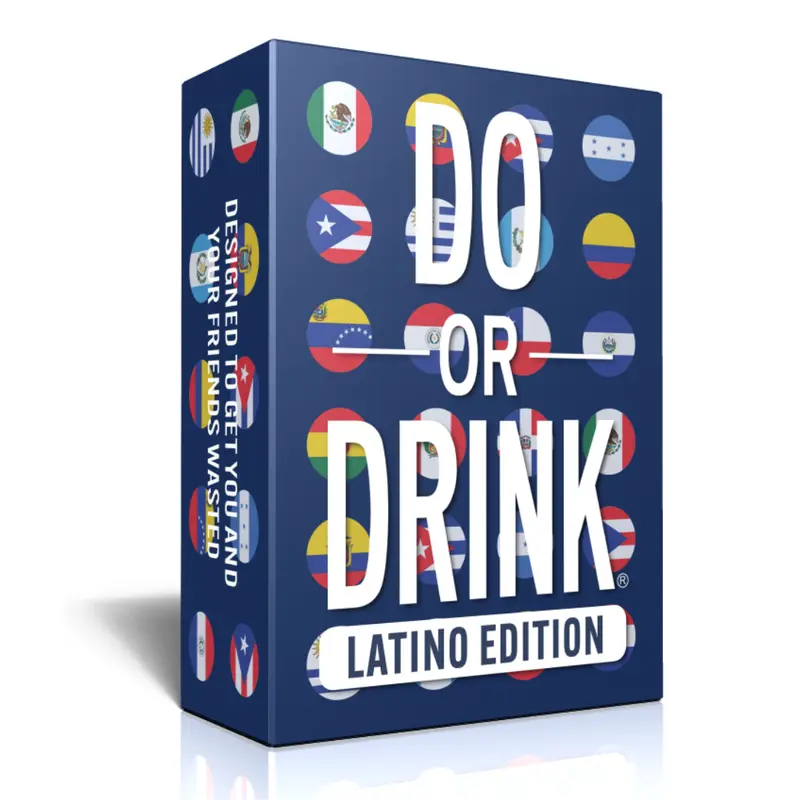 Latino Edition by Do Or Drink Card Game with Hilarious Challenges and Confessions for Parties and Pregames