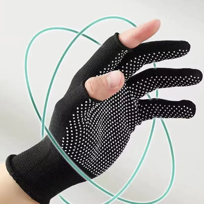 10pcs Full Finger Strong Multipurpose Work Gloves Breathable Durable Thin Nylon Plastic Gloves for Outdoor Cycling Camping Daily Use