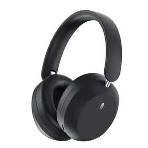 Foldable wireless headphones that support high-resolution audio, deliver rich bass, feature a built-in microphone, and offer noise-canceling playback. Ideal for use at home or in the office, or with smartphones and computers.