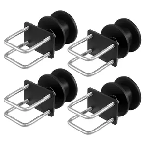 VEVOR Sliding Gate Kit, Rolling Gate Hardware Kit w/ H-Shaped Wheel Groove for Cantilever Sliding Gates and Rolling Door, Sliding Gate Rollers w/ 4 Track Wheels, Heavy Duty Sliding Roller, Black