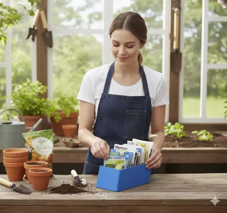 3D Printed Seed Packet Storage Tray | Garden Organizer for Seed Starting