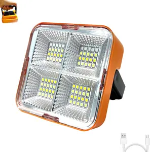 Mini Solar lights Mini Solar Rechargeable Multifunctional Searchlight, with Magnetic Base & Foldable Stand, USB Rechargeable, Waterproof Emergency Lamp for Camping & Repairs