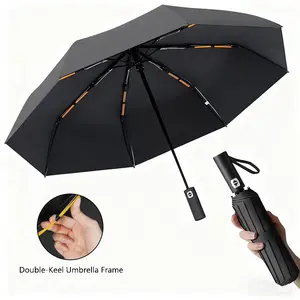 Umbrella, 41.7-inch folding umbrella with sun, wind, and rain protection, 24 fiber ribs, three-layer coating for sunshade, automatic open/close, lightweight and portable—ideal for travel and commuting,solar system umbrella