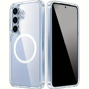 Magnetic Clear Transparent Protective Case Suitable for Samsung A16 A26 A36 A56 A15 A35 A55 A54 Case, Cellphone Accessories, Support Wireless Charging, Yellowing Resistant, Clear Cover Suitable for Galaxy S25 Ultra S25 Edge S24 Ultra S23 Ultra S22 Ultra