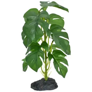 Komodo Standing Monstera Fake Plants for Reptiles 10 in