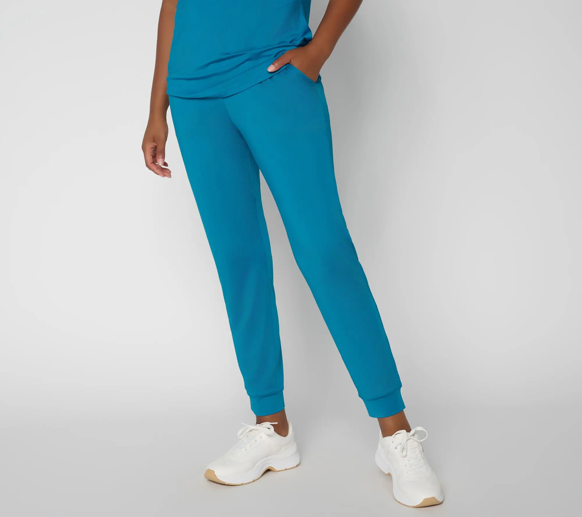 Denim & Co. Petite Cool to the Touch Ankle Joggers