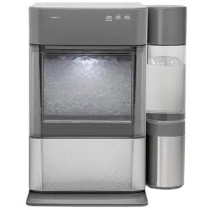 1 Gallon Tank, Chewable Crunchable Countertop Nugget Ice Maker, Scoop included, 38 lbs in 24 hours, Pellet Ice Machine with WiFi & Smart Connected, Stainless Steel