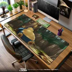 Snorlax Mouse Pad Anime Forest Nap Playmat and Mousepad TCG CCG, MTG Desk Mat