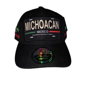 MICHOACAN MEXICO TRI COLOR BORDER BLACK AJUSTABLE SNAPBACK boy hats hat on