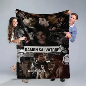The Vampire Diaries themed flannel blanket is comfortable and lightweight, suitable for use on sofas, in bedrooms, while traveling, and in the office. ideal decorative gift