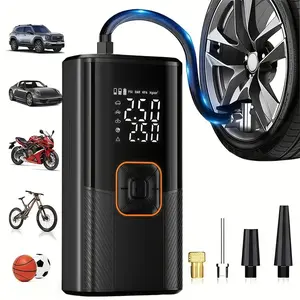 Portable Air Pump, Cordless Tire Pump, Car Tire Inflator, Vehicle Tire Inflator with Digital Display, Adjustable Pressure, Suitable for Cars, Bikes, Motorcycles, Balls, Best Christmas Gift