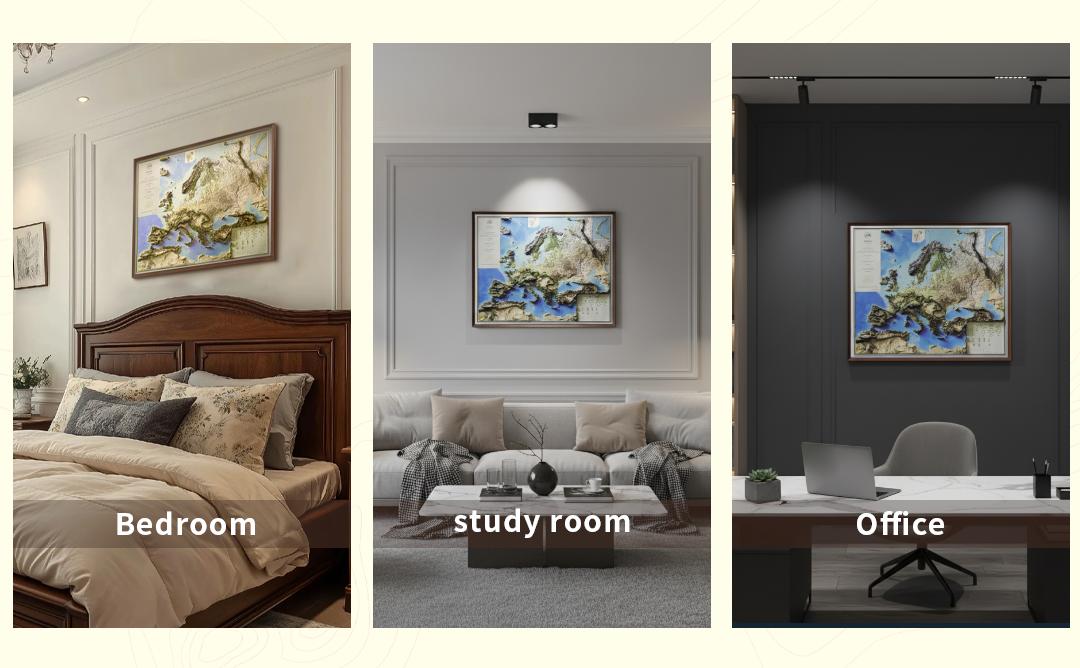 Europe 3D Relief Map