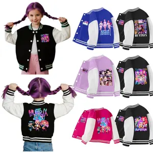 1PCS Baseball jacket Medium Size Funny Movie Jacket for Toddler Girls Regular Fit Autumn Casual Wear with Cartoon Graphic Print