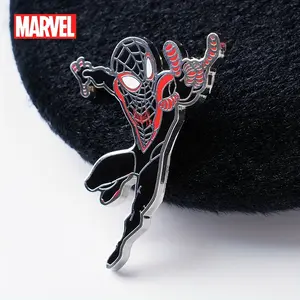 Marvel Officially Licensed Mles Morales Metal Brooch Creative Personalized Collectibles Character Ensemble Pin Jewelry Decorative Bag Clothes Practical Party Birthday Gift