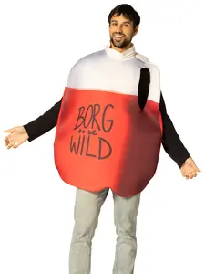 Blackout Rage Gallon - BORG Halloween Costume, Adult One Size