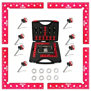 Promotional Price: Corner Clamp for Woodworking, 90 Degree Right Angle Clamps, 4 Pack 5.5" x 5.5" Aluminum Alloy Woodworking Carpenter, Positioning Clamping Square Tool for Picture Frames, Boxes, Cabinets or Drawers,Tool Box