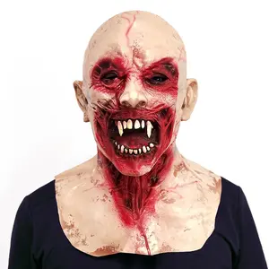 Realistic Vampire Mask, Fashion Zombie Headwear, Skin Touch Finish, Secure Fit, Party Makeup Costume, Halloween Prank, Holiday Dress-Up, Accessories