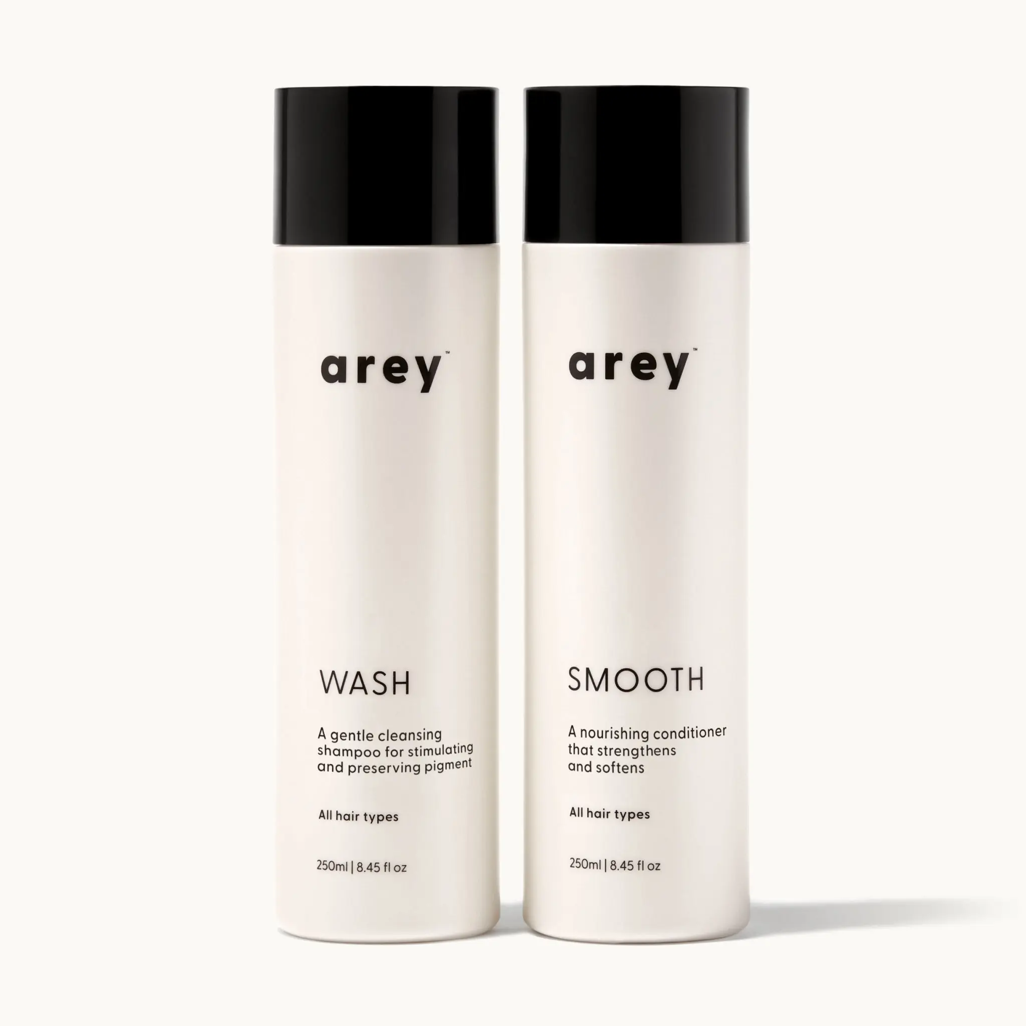 AREY The Shower Duo - Gentle Cleansing Shampoo & Nourishing Conditioner for All Hair Types - 250ml Each