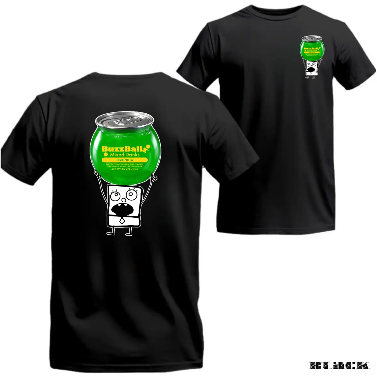 |Sale Up To50%| Funny Doodlebob Buzzball Shirt, Unisex Summer Tee, Cartoon Beer Mashup T-Shirt, Soft Comfy Cotton Fabric, Great Gift for Beer Lovers, Doodlebob Fan Shirt