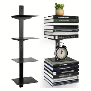 2-Pack Heavy-Duty 2-Tier Carbon Steel Shelf Set - Hidden Storage Racks with Strong Load-Bearing Capacity for Bathroom, Kitchen, Home Decor