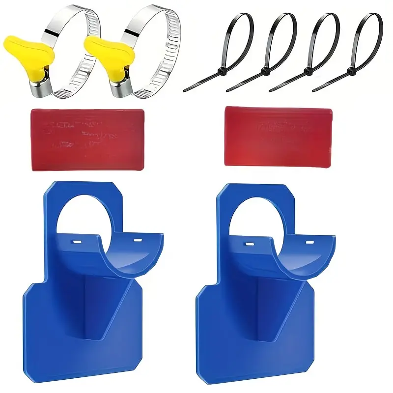 10pcs/2-Set Adjustable Pool Hose Holder and Clamp Kit, Universal Fit for Above-Ground Pool Pipes, Durable Plastic Construction, Easy Installation, No Tools Required, Pool Maintenance | Tool-Free Installation | Adjustable Holder