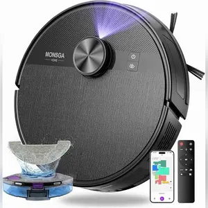 MONSGA 7000Pa Robot Vacuum with LiDAR Navigation, 180-Minute Runtime, Smart Mapping, App & Voice Control