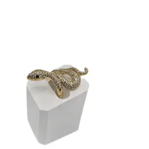 Snake Ring 14k Gold Plated - Unique Design Jewelry Piece
