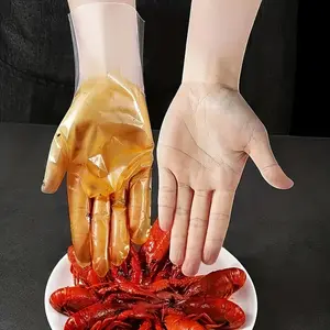 100 Pairs Disposable Gloves, Bulk Pack of 200 Gloves, Latex Free & Powder Free, Food Grade Safety Gloves for Kitchen Cooking Food Handling, Cleaning, Hair Dyeing, Painting, Medical Exam - Strong & Durable, One Size Fits Most