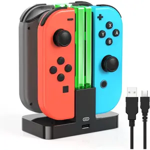 Dock Replacement for joycon Controller Charger for OLED Console for Joy Cons, Dock Station for Accessories Kits with a USB Type-C  Cord (Black)