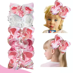 Summervibes JoyBowie Large Alligator Bow Clip, Headbands Hair Bows For Baby Girls, Soft Silk Hair Accessories, Suitable For Girls Traveling And Shopping Hair Clips.