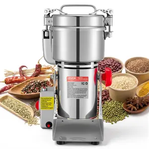 【Summervibes】VEVOR 500g Electric Grain Mill Grinder, 2000W 28000RPM High Speed Spice Corn Dry Grinding Machine, Stainless Steel Pulverizer Powder Machine for Dried Grains Coffee Beans Spices Nuts (270° Swing Type)