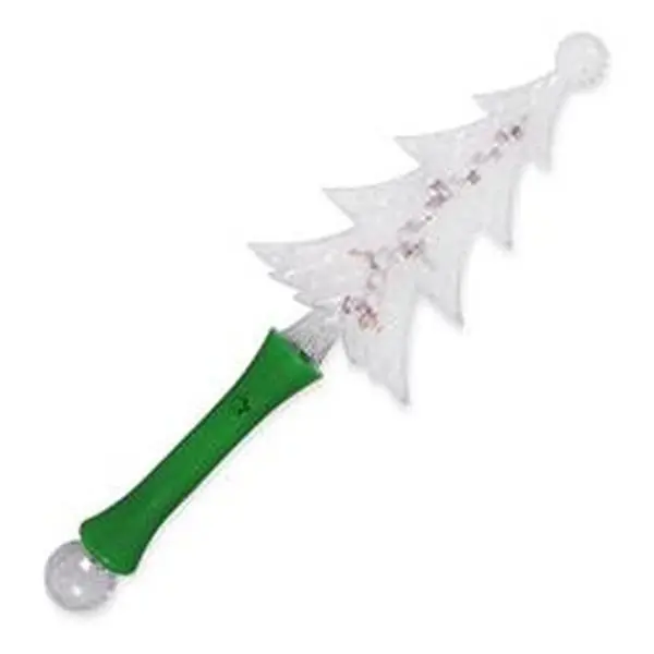 Blinkee CHSTMSTRE Compact Xmas Tree Wand with Prism Ball, LED Light Accent, Festive Party Decor Ornament, Ornaments