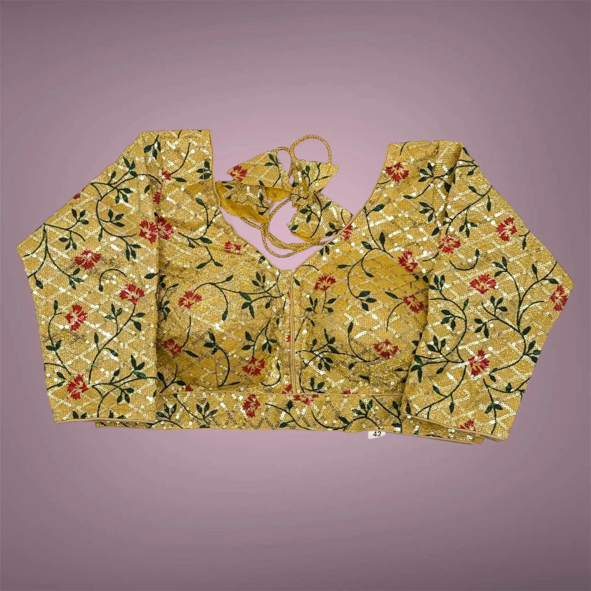 Sequence blouse for women with floral pattern