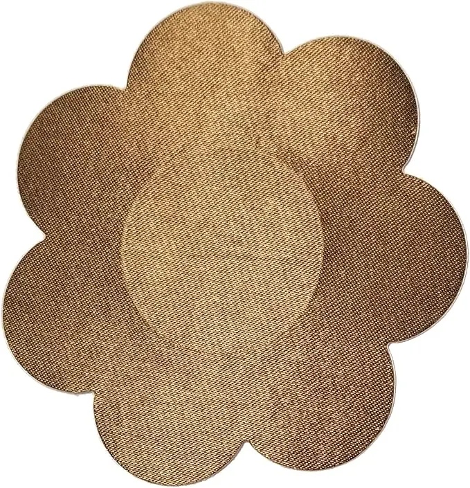 ENVY BODY SHOP Disposable Flower Petal Shape Adhesive Nipple Cover Breast Pasties, 25 pairs (50 count) (Espresso)