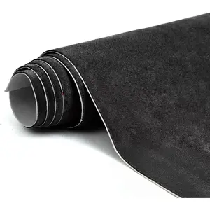 Premium Black Suede Fabric Wrap-17x70 inch Suede Wrap For Car Interior-Self-Adhesive Microfiber and Synthetic Leather, Stretchable Interior Film For Car,Home Decor