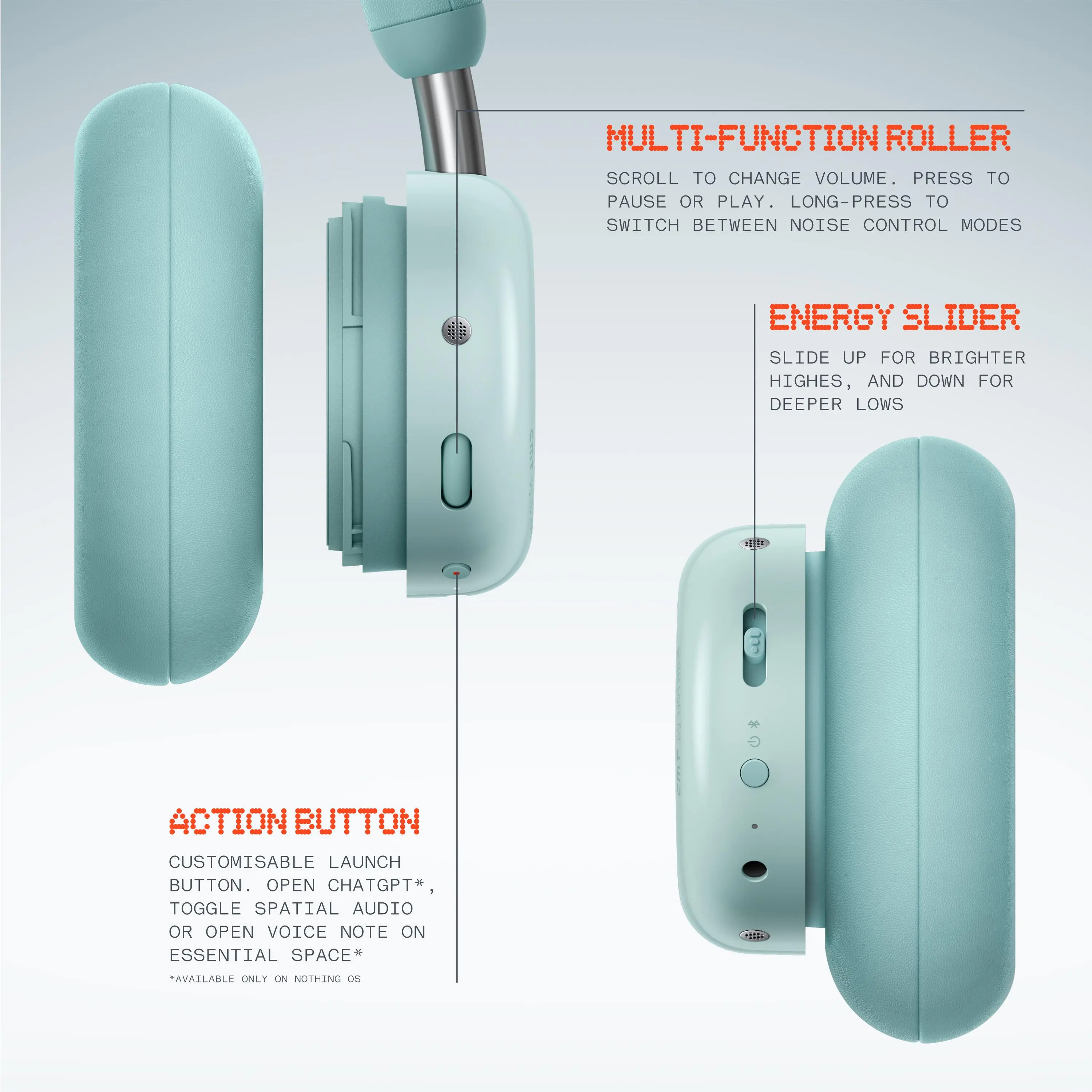 CMF Headphone Pro Wireless Modular Over-Ear Headphones with ANC
