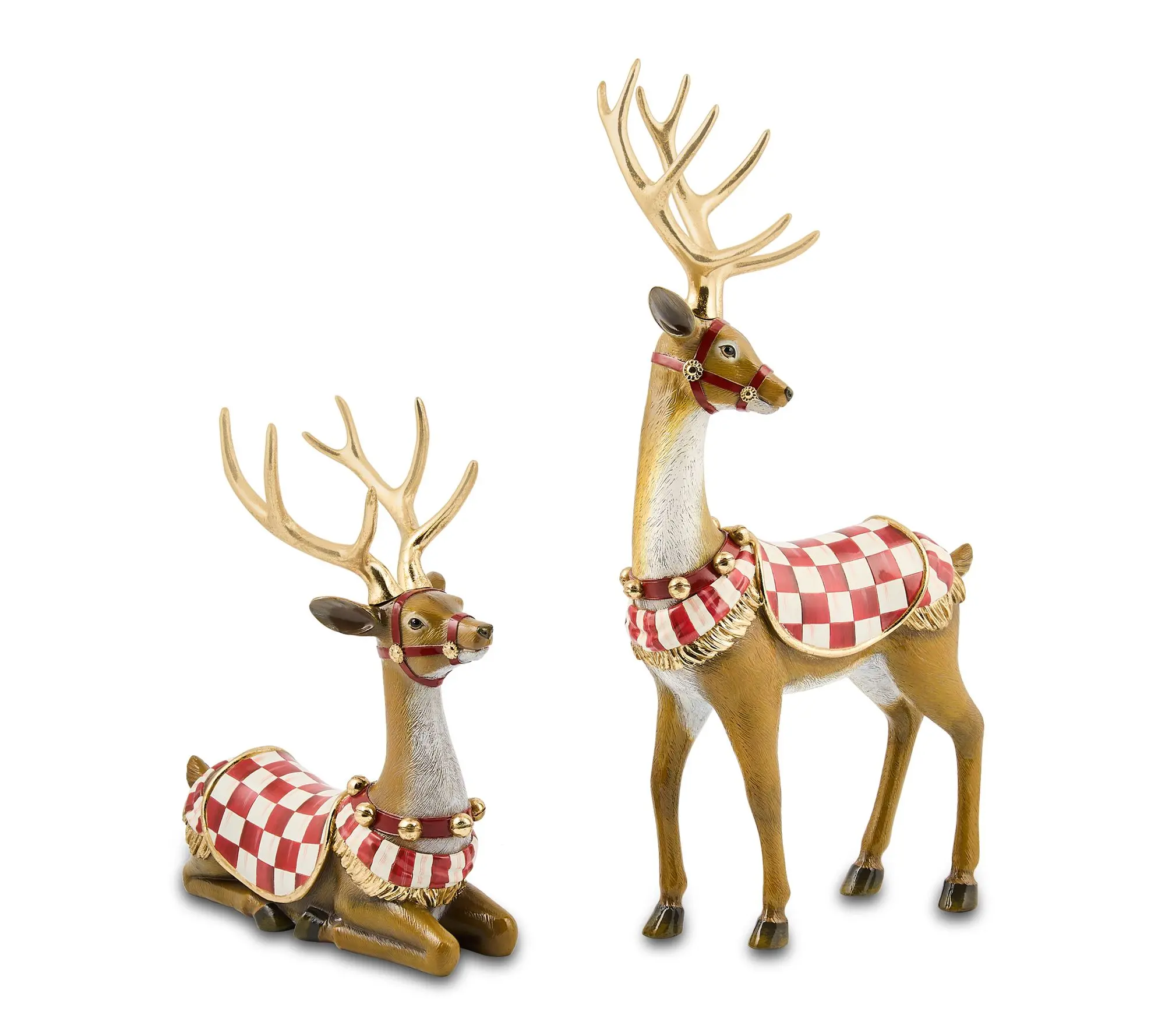 MacKenzie- Childs Set of 2 Classic Saddle Deer
