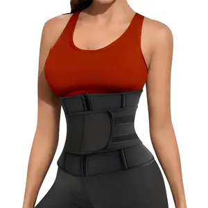 Waist Trainer Belt with Zipper Adjustable Compression for Fitness Sauna Sports Vest Removable Straps Gym Home Workout Band Premium Elastic Shapewear