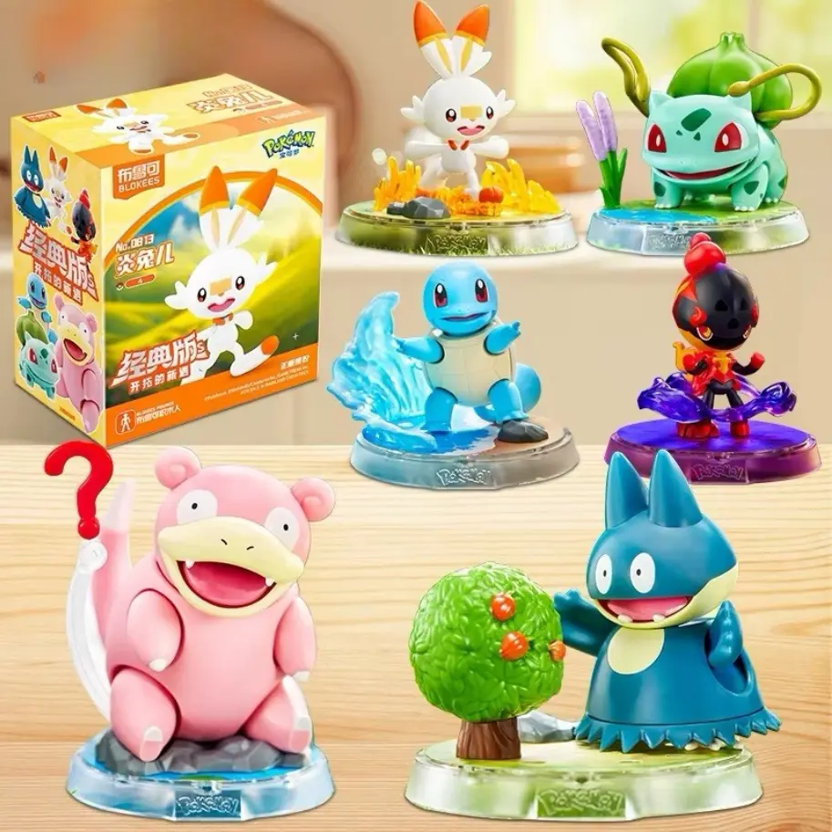 Official Blokees CV-S Pokemon Bulbasaur Squirtle Munchlax 1:18 Action Figure BNIB Sealed