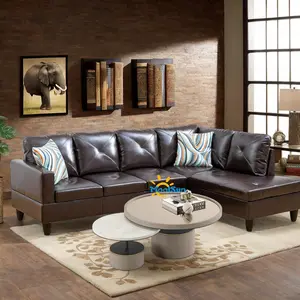 Sectional Couches for Living Room 97" L Shaped Couch Faux Leather 2 Pieces Modular Sectional Sofa with Back Cushions and High Density Sponges for Living Room and Apartment(Faux Leather)