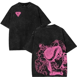 Crazy Diamond Josuke Shirt JoJo Part 4 Graphic Tee Diamond is Unbreakable Anime Merch Retro Stand Streetwear outkast shirt Cotton Top graphic tees Fabric Menswear