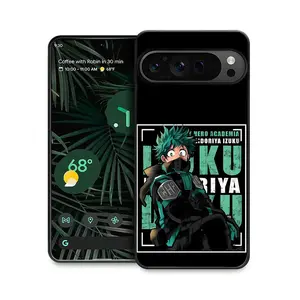 Cartoon Manga Anime My Hero Academia Deku Dabi Shoto Bakugo Phone Case for Google Pixel 9 8 7 6 Pro XL 6A 7A Black Case Soft Cover