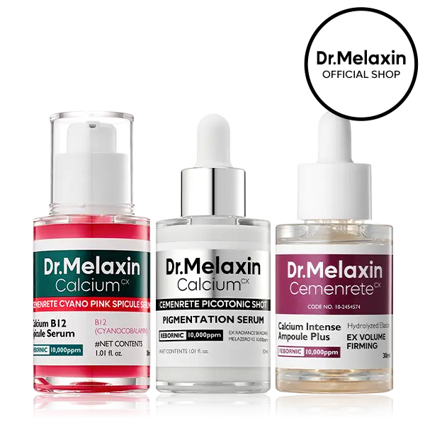 [Dr.Melaxin Live Exclusive Bundle] Lumi firm & lift Trio | plumping skin & strengthen skin density | Cyano Pink Spicule Serum + Picotonic Shot Serum Calcium Ampoule Skin Repair