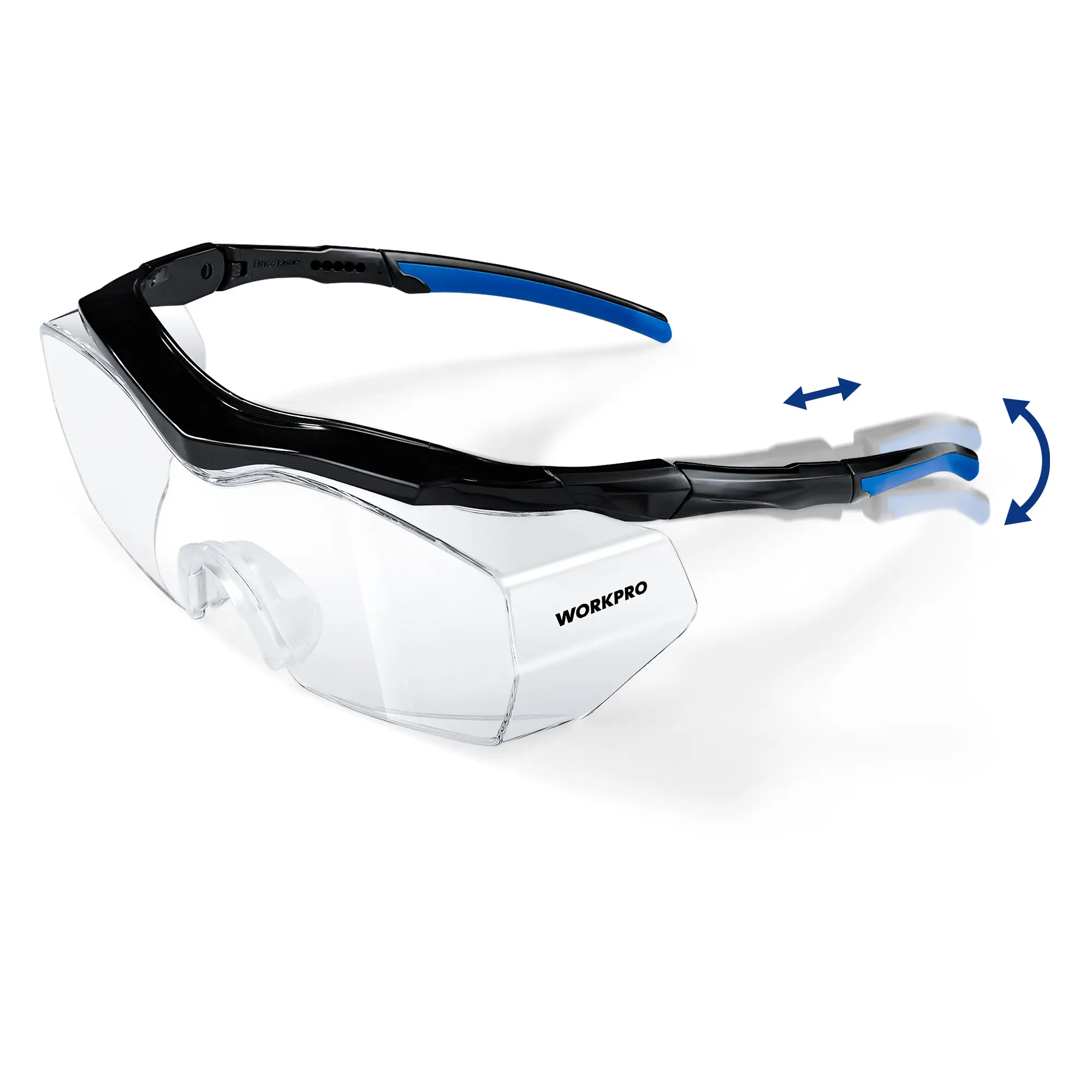 #summersale WORKPRO Safety Glasses, z87 Safety Goggles with Adjustable Temples, Lab Goggles with Anti Fog Coating