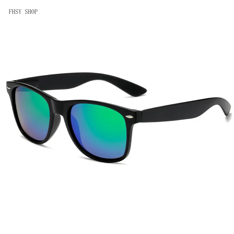 Unisex Polarized Mirror Sunglasses - Full Rim Retro Square UV400 Anti-Ultraviolet Shades, Lightweight Black Frame Classic Contemporary Fashion Eyewear for Men, Driving, Beach Use, Anti-Ultraviolet Men's Sunglasses, Black Men's Sunglasses