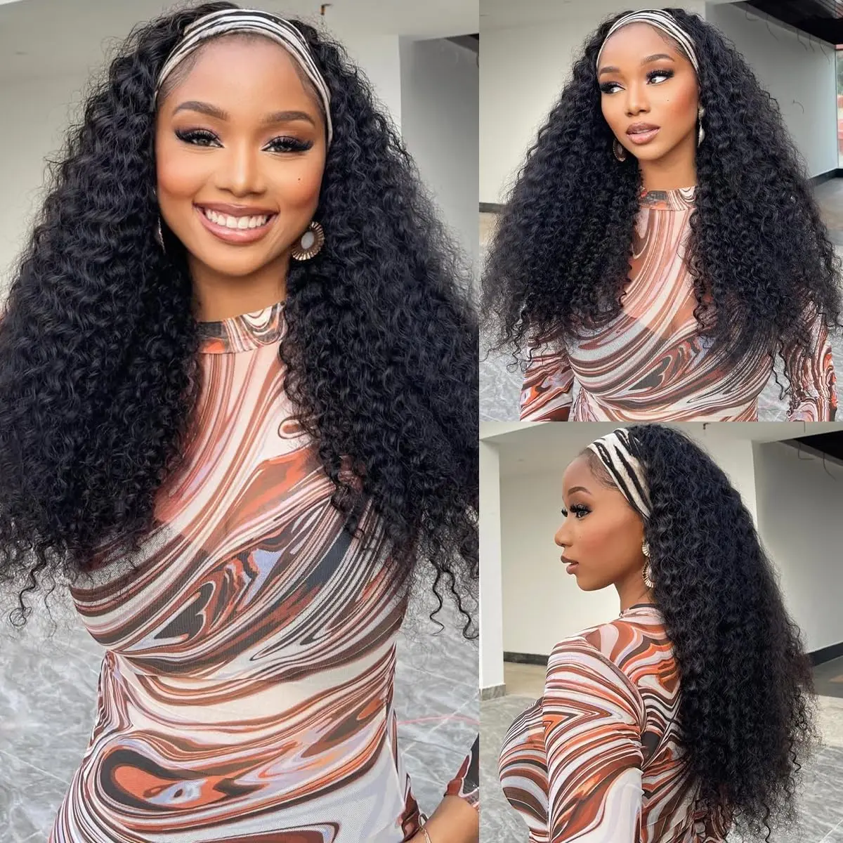 MYLOCKME Hair Headband Wig Body Wave Human Hair Wigs Glueless Brazilian Remy Human Hair 180% Density Full Machine Made Easy To Wear  #SummerVibes#tiktokshopspringglowup