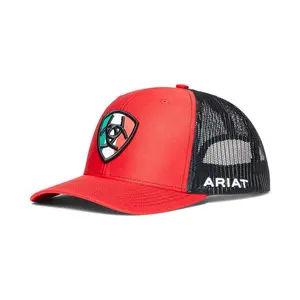Ariat Men's Mexican Flag Mesh Back Snapback Patch Cap Hats - A300011704