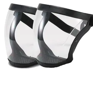 Anti-Fog Full Face Active shields Protection Visible Expression Transparent Breathable Comfortable Adults Reusable (Black, 2PCS),