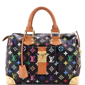 Pre-owned Louis Vuitton Canvas Coated Top Handle Bags Speedy Handbag Monogram Multicolor 30 by Rebag